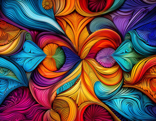  Abstract Colorful Background- A vibrant and dynamic abstract background filled with colorfu_1(34)