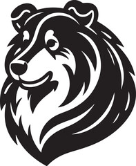 bear mascot silhouette vector art illustration