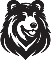 bear mascot silhouette vector art illustration