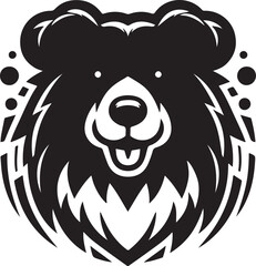 bear mascot silhouette vector art illustration