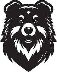 bear mascot silhouette vector art illustration