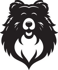 bear mascot silhouette vector art illustration