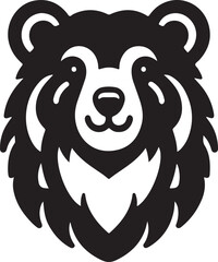 bear mascot silhouette vector art illustration