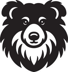 bear mascot silhouette vector art illustration