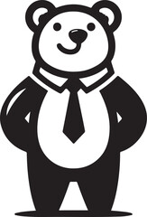 bear mascot silhouette vector art illustration