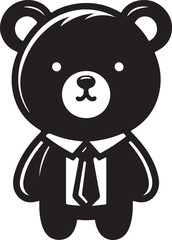 bear mascot silhouette vector art illustration