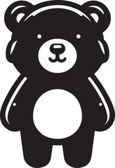 bear mascot silhouette vector art illustration