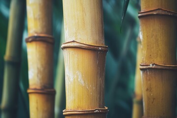 Tranquil bamboo in serene natural setting