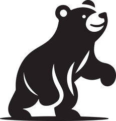 bear mascot silhouette vector art illustration