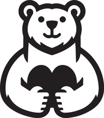 bear mascot silhouette vector art illustration