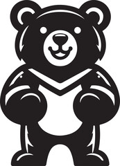 bear mascot silhouette vector art illustration
