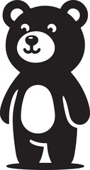 bear mascot silhouette vector art illustration