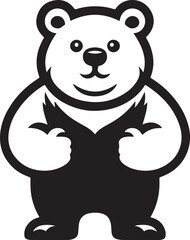 bear mascot silhouette vector art illustration