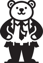 bear mascot silhouette vector art illustration