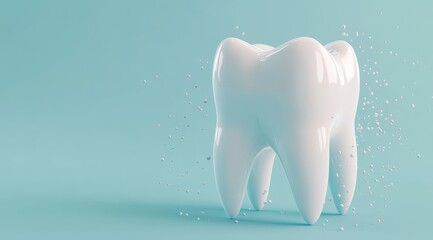 A highly realistic 3D model that depicts a decayed tooth which is covered with plaque, effectively showcasing significant oral health issues and various prevalent dental concerns in detail