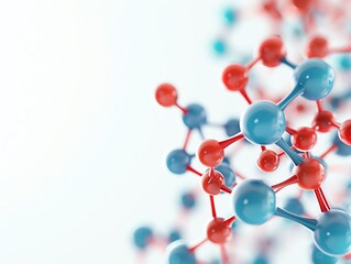 Close-up of a molecular structure model, showcasing intricate connections and bonds.