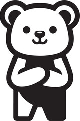 bear mascot silhouette vector art illustration