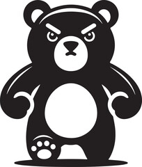 bear mascot silhouette vector art illustration