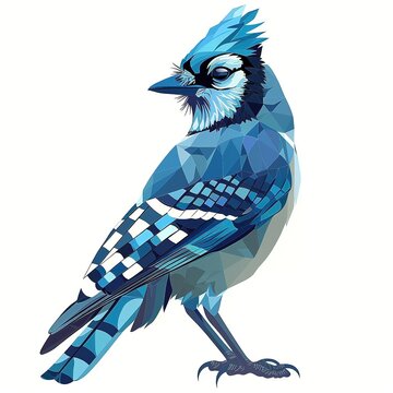 Blue Jay Futuristic animal fashion cartoon isolated whitebackground 16:9