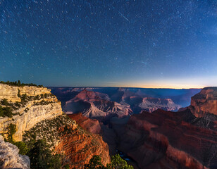  Grand Canyon Night Time-Lapse- A mesmerizing time-lapse image of the Grand Canyon at ni_1(341)