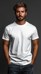 Obraz premium White t-shirt mockup | T-shirt mockup