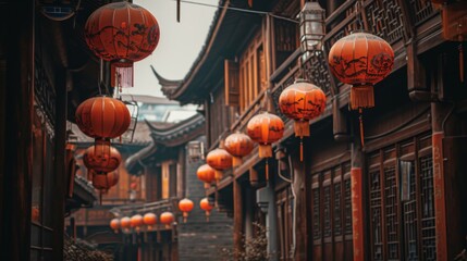 The traditional architecture of an old Chinese town