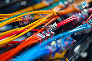 Colorful Wires Connecting