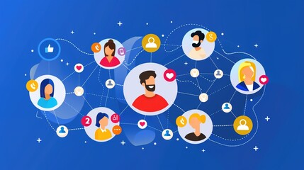 "Social Connectivity on a Vast Blue Canvas: Uniting Users Across a Digital Landscape of Social Networks"