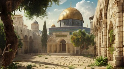 Fototapeta premium Al-Aqsa Mosque, Palestine, Jerusalem, Israel