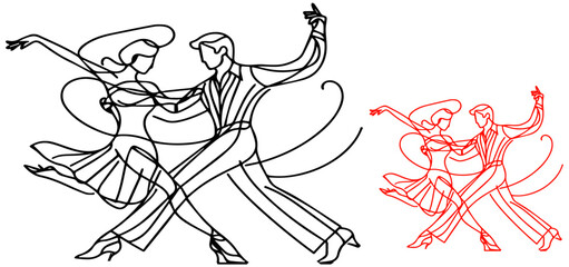 illustration of a couple dancing