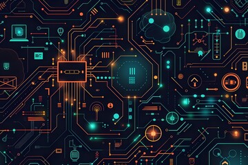 Fototapeta premium Abstract Digital Circuitry