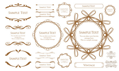 ハロウィンのフレームデザイン。レトロフレーム。アンティークフレームデザイン。