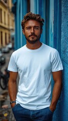 Fototapeta premium White t-shirt mockup | T-shirt mockup