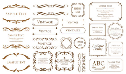 ハロウィンのフレームデザイン。レトロフレーム。アンティークフレームデザイン。