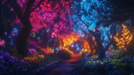 Neon Forest Path