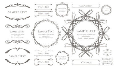 ハロウィンのフレームデザイン。レトロフレーム。アンティークフレームデザイン。