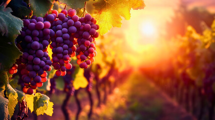 Fototapeta premium Vine grape leaf Fresh isolated grapes.