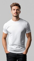 Obraz premium White t-shirt mockup | T-shirt mockup