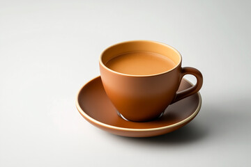 Obraz premium A cup of coffee on a white background