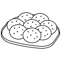BANDEJA DE GALLETAS art vector illustration