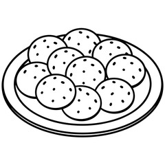 BANDEJA DE GALLETAS art vector illustration