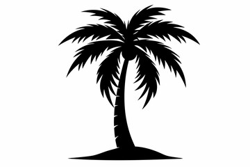 A palm tree silhouette vector illustration