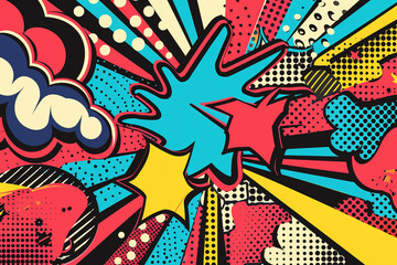 Fototapeta premium Abstract Pop Art Background