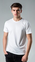 Fototapeta premium White t-shirt mockup | T-shirt mockup
