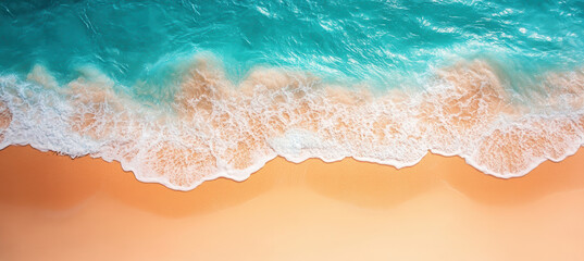 Obraz premium Coastal Horizon with Blue Sea and Sand