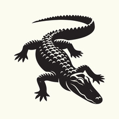 Alligator silhouette Vector Illustration Design