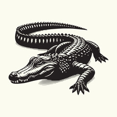 Alligator silhouette Vector Illustration Design