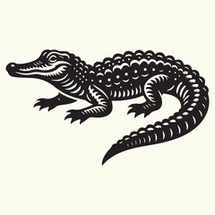 Alligator silhouette Vector Illustration Design