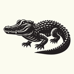 Alligator silhouette Vector Illustration Design