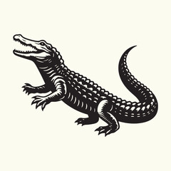 Alligator silhouette Vector Illustration Design